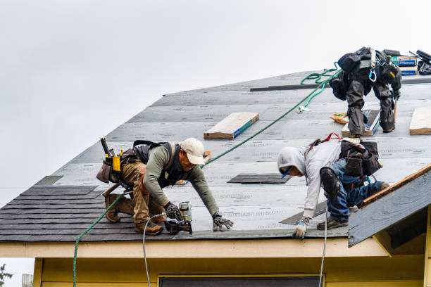 Professional Gutter Installation technician working in Fredericksburg, VA
